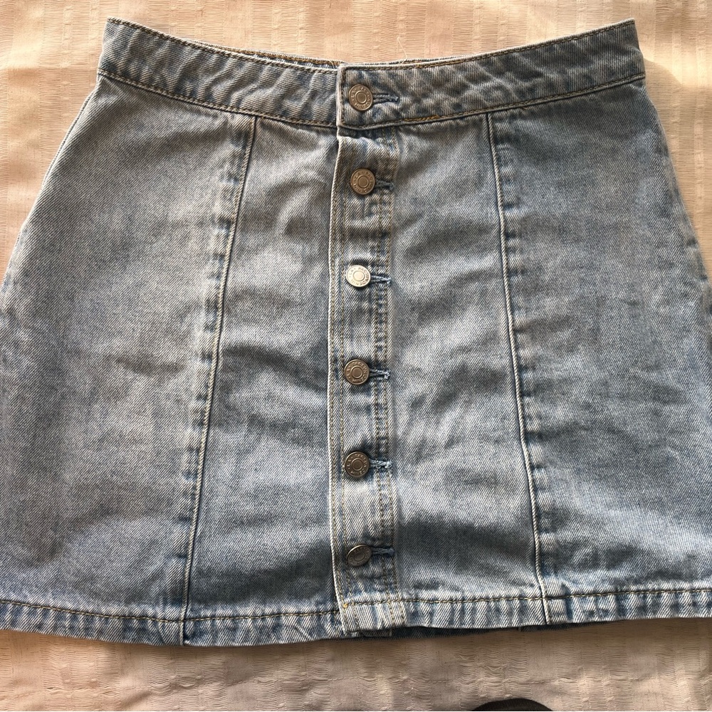 PacSun Light Blue Denim Mini Skirt